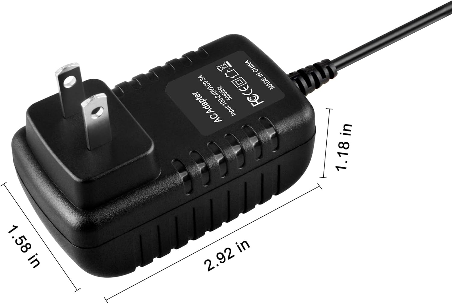 12V 2A AC Adapter Compatible with Model RS-AB02J00-B Power Supply for Cello TV
