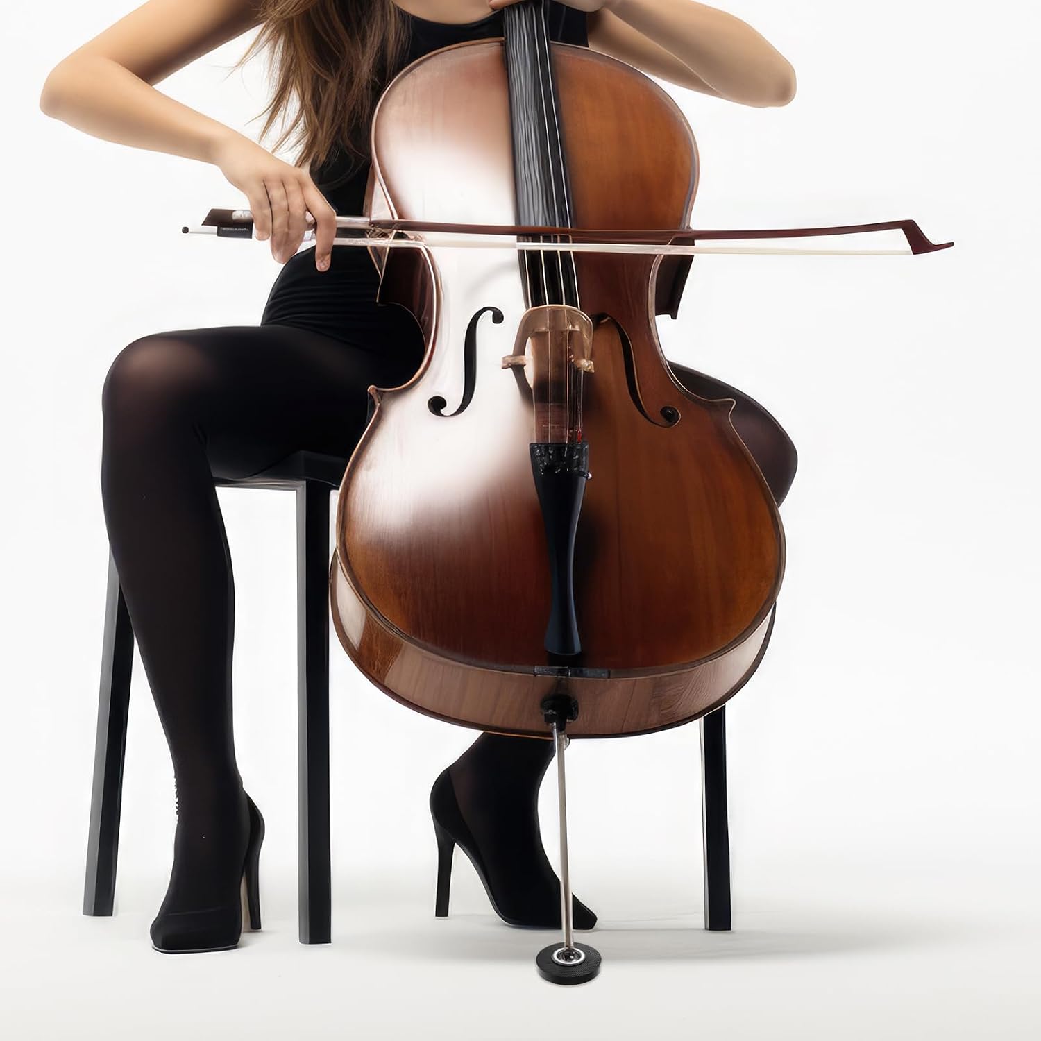 in Anchor Stopper The Original Slipstop Endpin Rest Rock Stop Black Cello Anti-slip Mat Cello Stopper Cellos Holder with Reinforced Brass Base for Practice Performance
