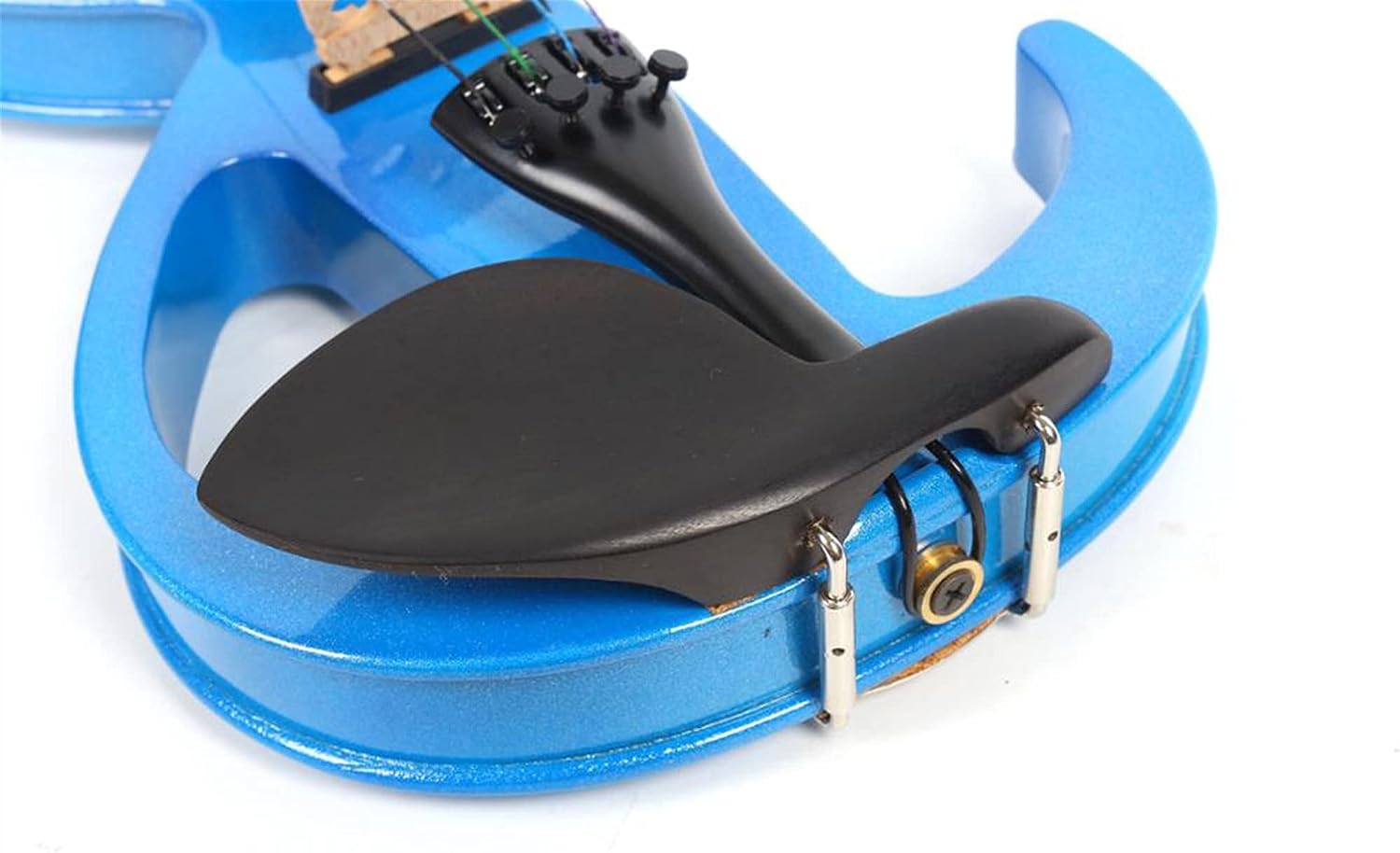Cello Kit Violin Blue 4/4 Electric Silent Violin Hand-Made Case+Bow+Cable