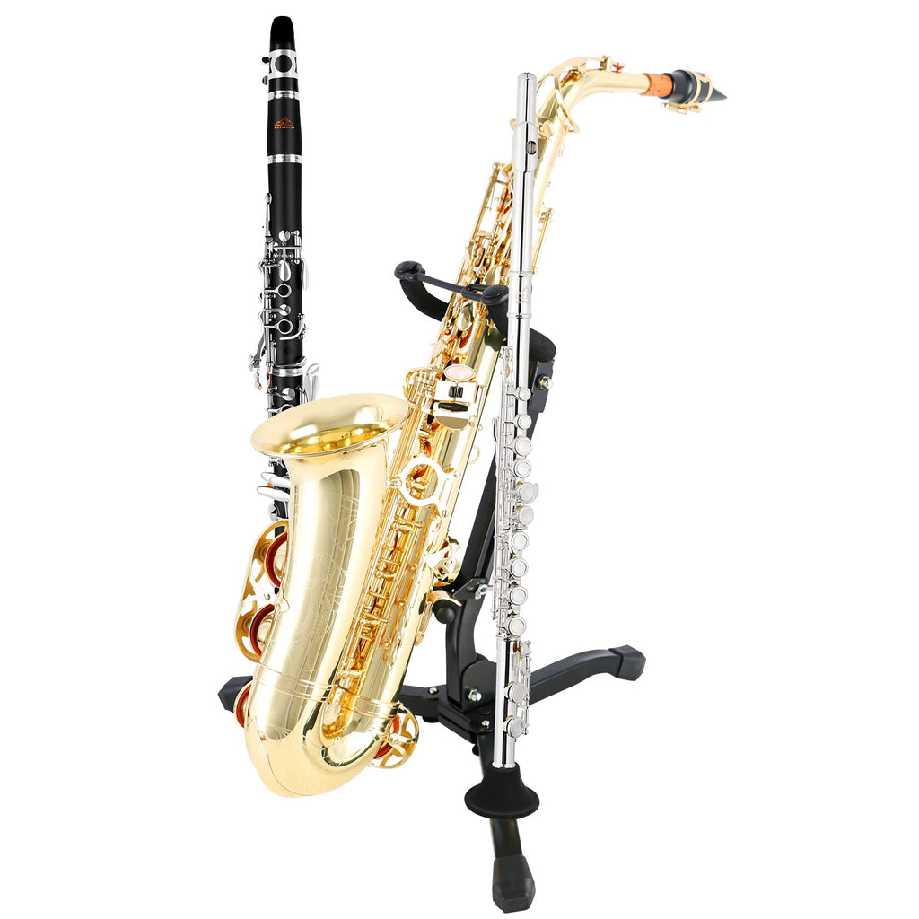 EASTROCK Alto&Tenor Saxophone Wall Stand Saxophone Wall Mount Saxophone Holder Rack (Saxophone Wall Stand), Black