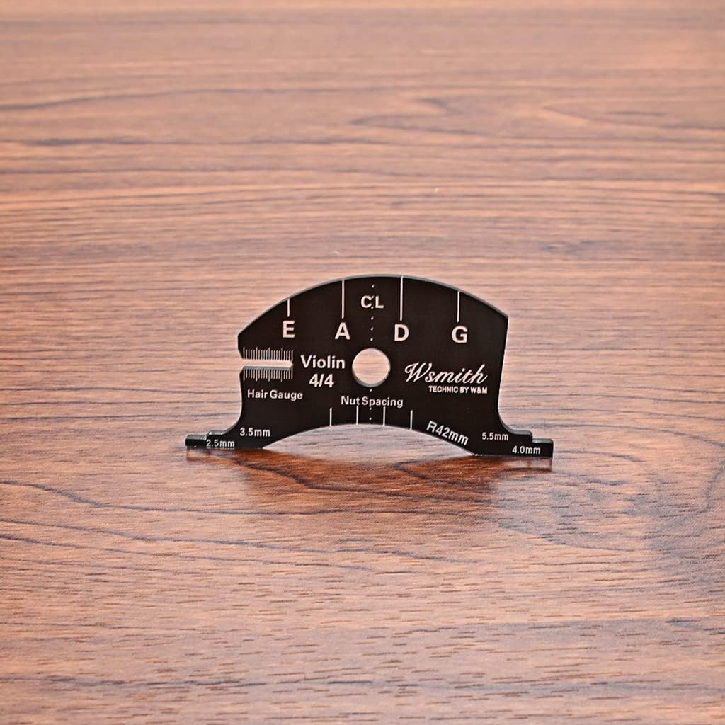 Alnicov Violin Bridges Repair Reference Tool Fingerboard Scraper Making Template Tool 4/4 Black