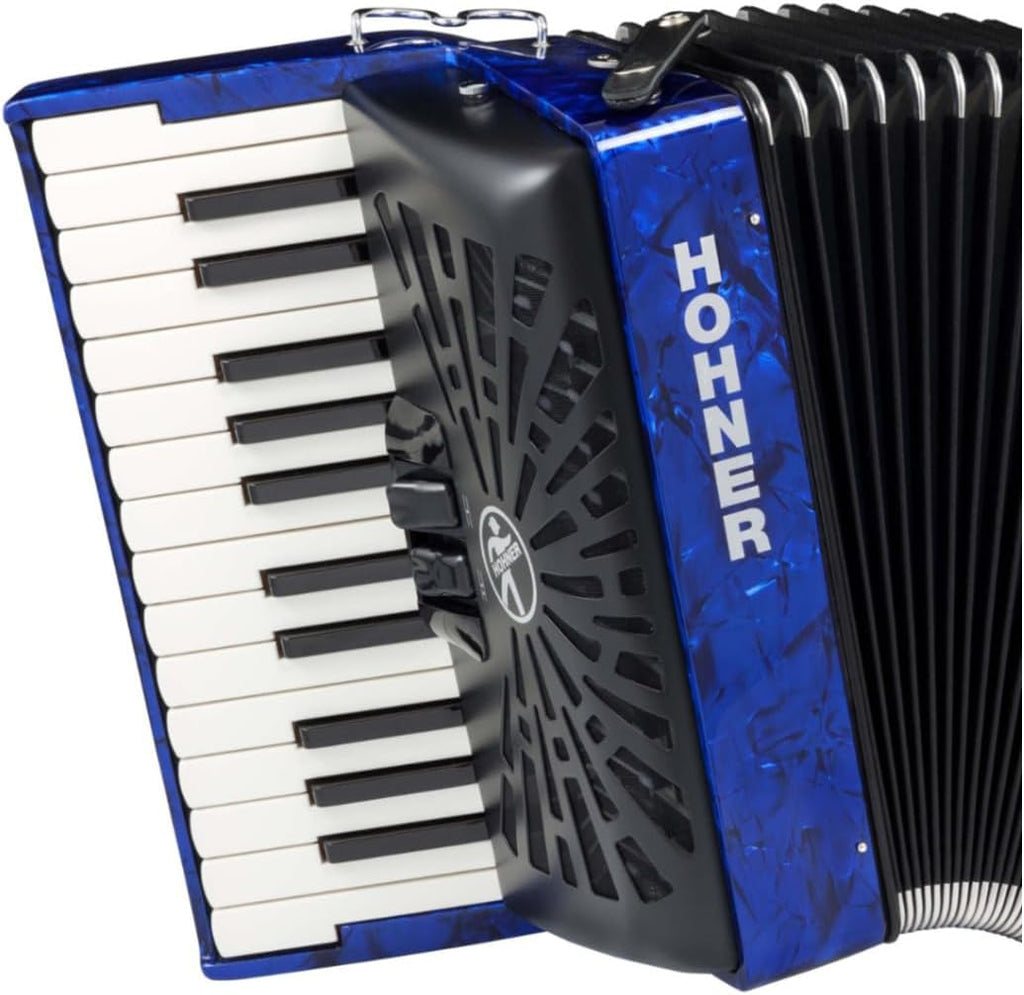 Hohner Bravo II 48 Chromatic Piano Key Accordion - Blue