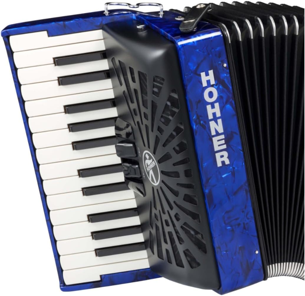 Hohner Bravo II 48 Chromatic Piano Key Accordion - Blue