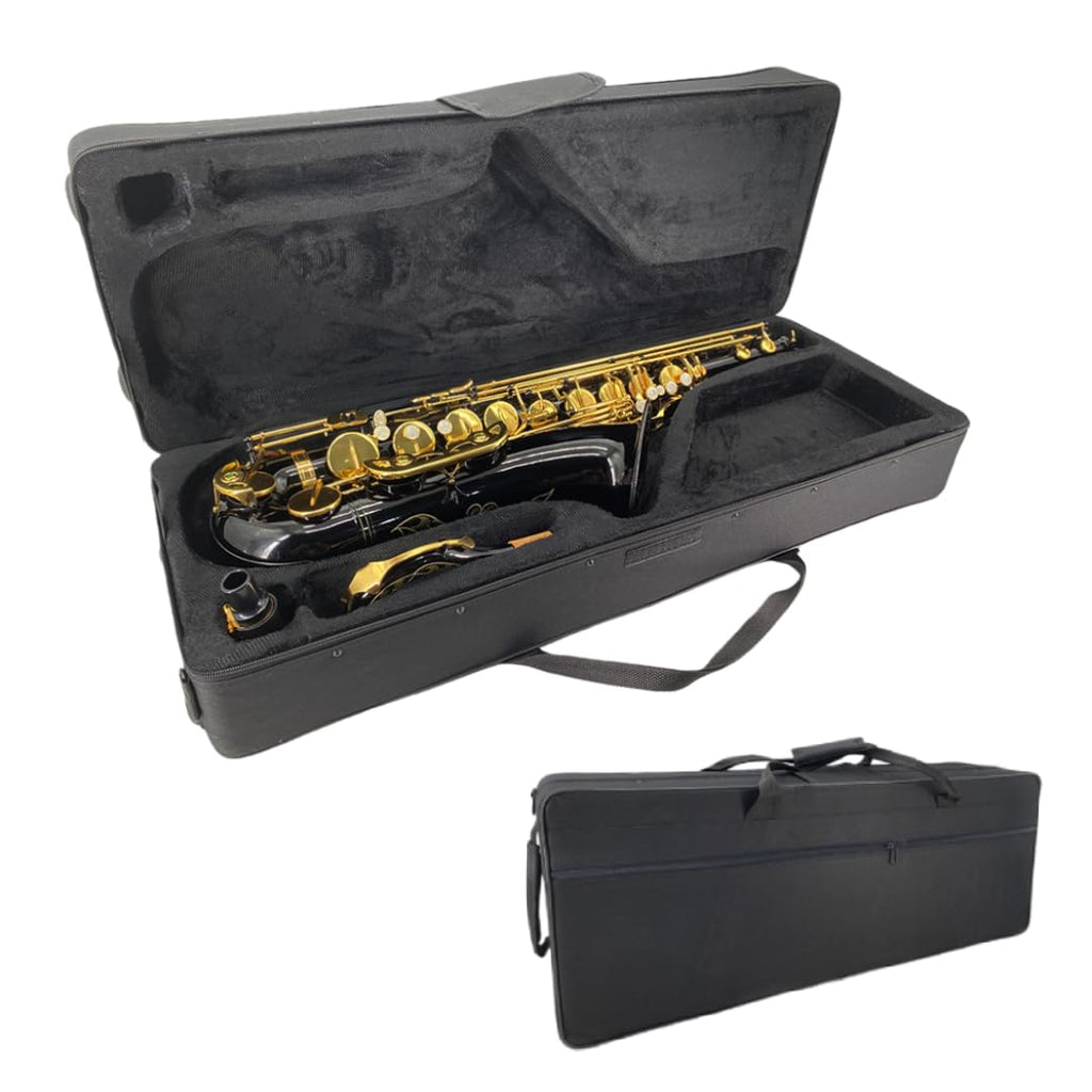 Beginner Alto Saxophone, E Flat - Complete Starter Kit with Case & 10 Reeds, for Adults & Students, Easy to Play for School Band & Practice(Gold)