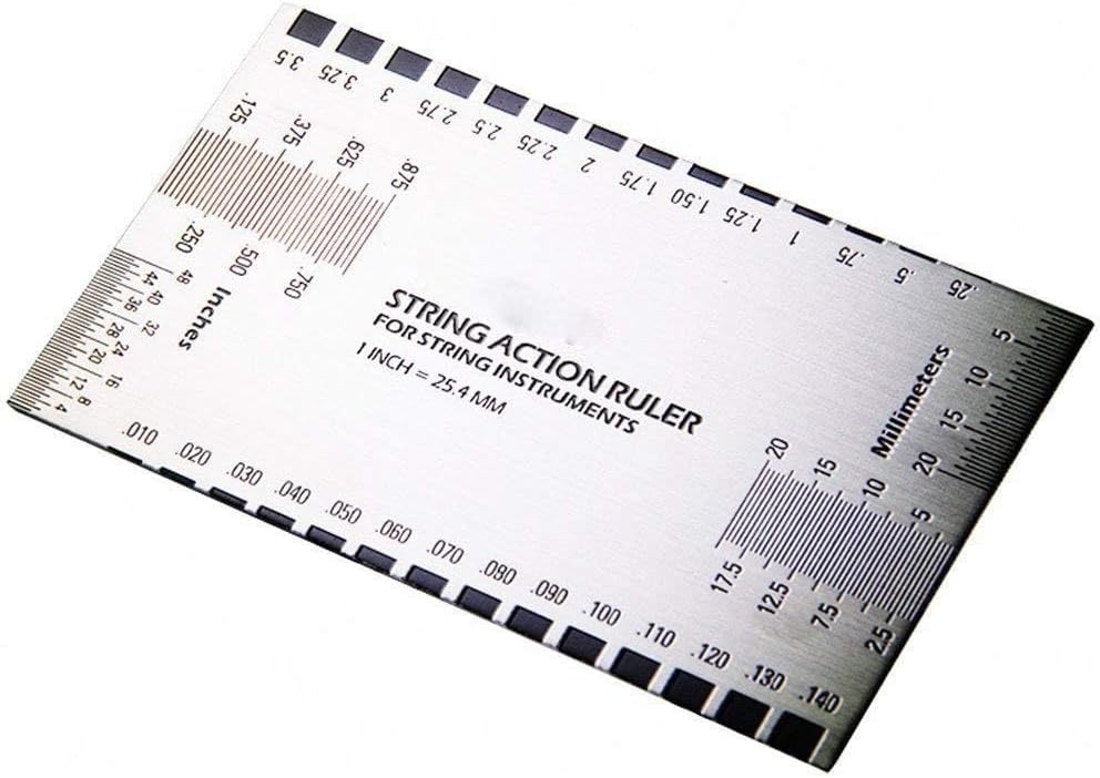Silver International Measurement Standard String Action Ruler Gauge Guitar Luthier Tool Useful,Guitar and Bass Accessories, Instrument Accessories