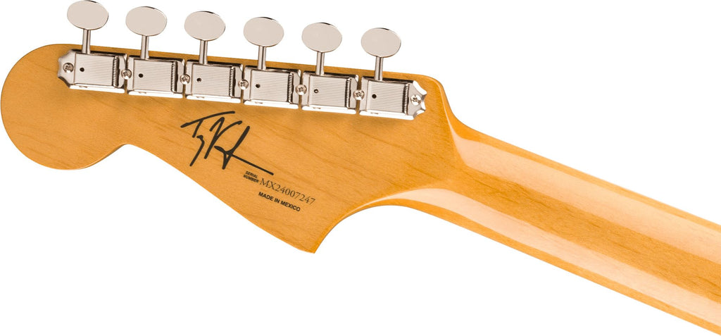 Fender Johnny Marr Jaguar - Olympic White Bundle with Tweed Case, Cable, Strap, and Guitar Cleaning Kit