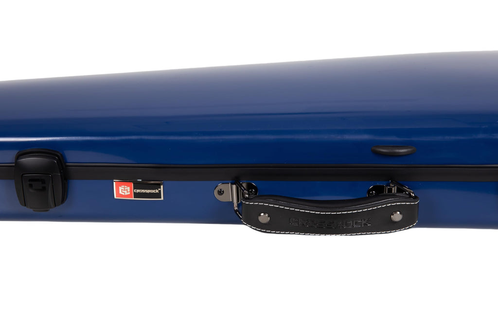 Crossrock Fiberglass Double Violin Case fits Two 4/4 Full-Size Violins- Includes TSA lock, Protective Blanket, Hygrometer, Removable Shoulder Straps- Milky White (CRF2020DVMW)