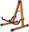 SNIGJAT Wood Guitar Stand, Acoustic Guitar Stand with Padded Foam, Classical Electric Guitar Stand, A-Frame Folding Bass Guitar Display Stand Compatible with Cello, Mandolin, Bass, Banjo, Ukulele