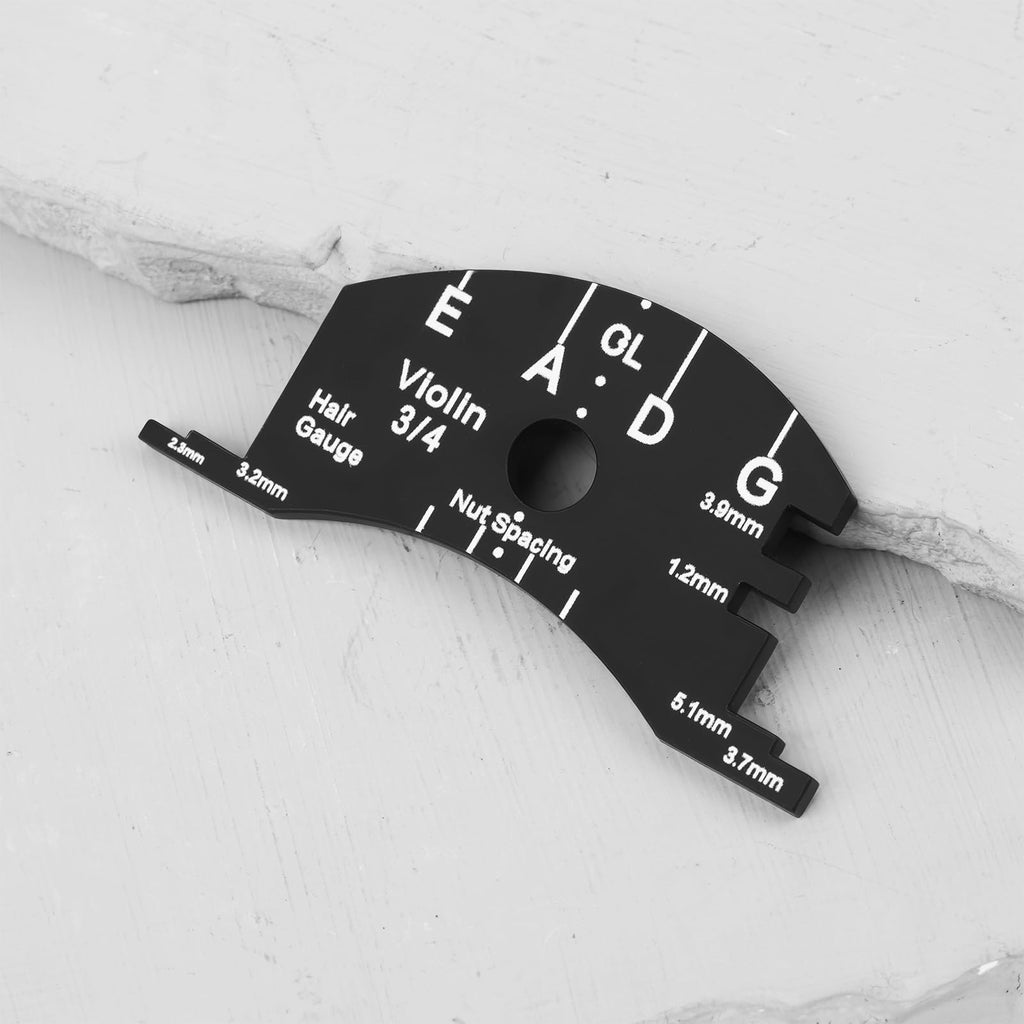 2 Pack Violin Bridge Template 4/4 Setup Gauge String Height and Spacing Ruler for Violin Making and Repair