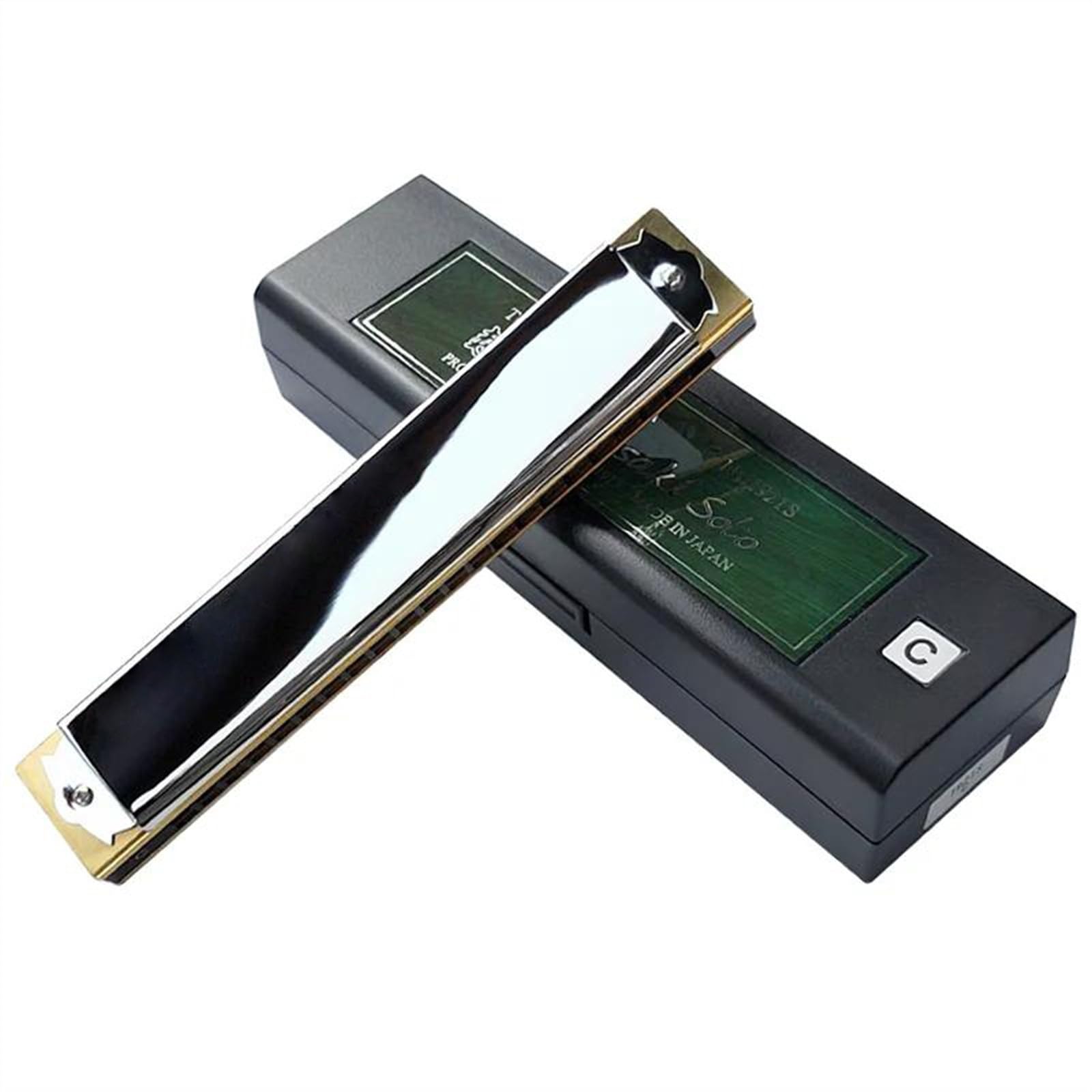 Tremolo Harmonica 21 Holes Mouth Organ Musical Harp(B)