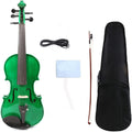 Cello Kit Violin Green 5 String 4/4 Electric Acoustic Violin Spruce+Maple Case Bow