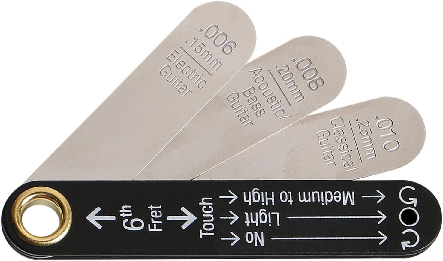 Guitar String Action Ruler, String Action Gauge and Truss Rod Measurement Tool, with Precise Measurement Units and Pickup Height Ruler for Electric Acoustic Classical Bass Guitars