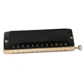 Chromatic Harmonica 12 16 Holes Mouth Organ Instrumentos Key C Phosphor Bronze Reeds Professional Musical Instruments (Color : QM Y1664BK1)