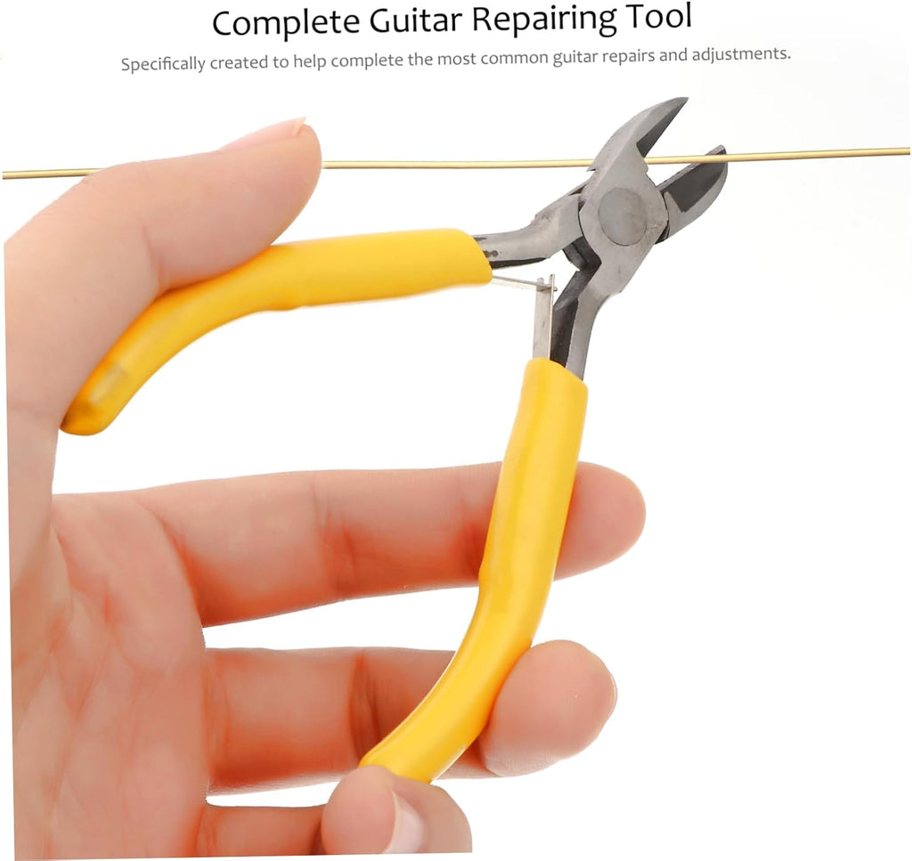 Toyvian 1set Guitar Repair Tool Kit String Cutter Action Ruler Gauge and Maintenance Accessories for Guitar Setup and Adjustments