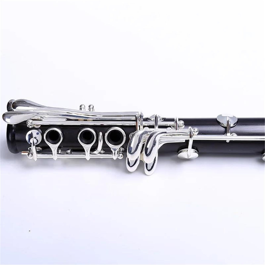 Clarinet Musical Instruments Professional Ebony Clarinet Bb 17/18 Key Silver Plated Ebony Solid Wood(17Key)