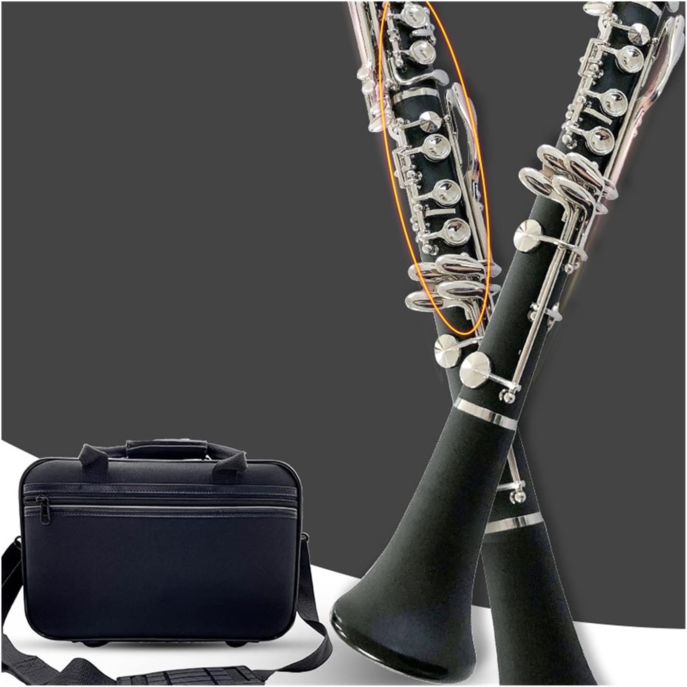TSTS Drop B-Tuned Clarinet Clarinet 17-Key Closed-Cover Clarinet Test Grade Playing Beginner Clarinet Clarinet Clarinet for Beginner