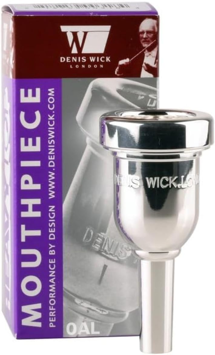 Denis Wick Heavytop Trombone Mouthpiece Silver-Plated, 6880-0AL - Crafted for Bold, Resonant Sound with Exceptional Clarity & Control - Heavy Mass Design for Peak Performance in Studio or Stage