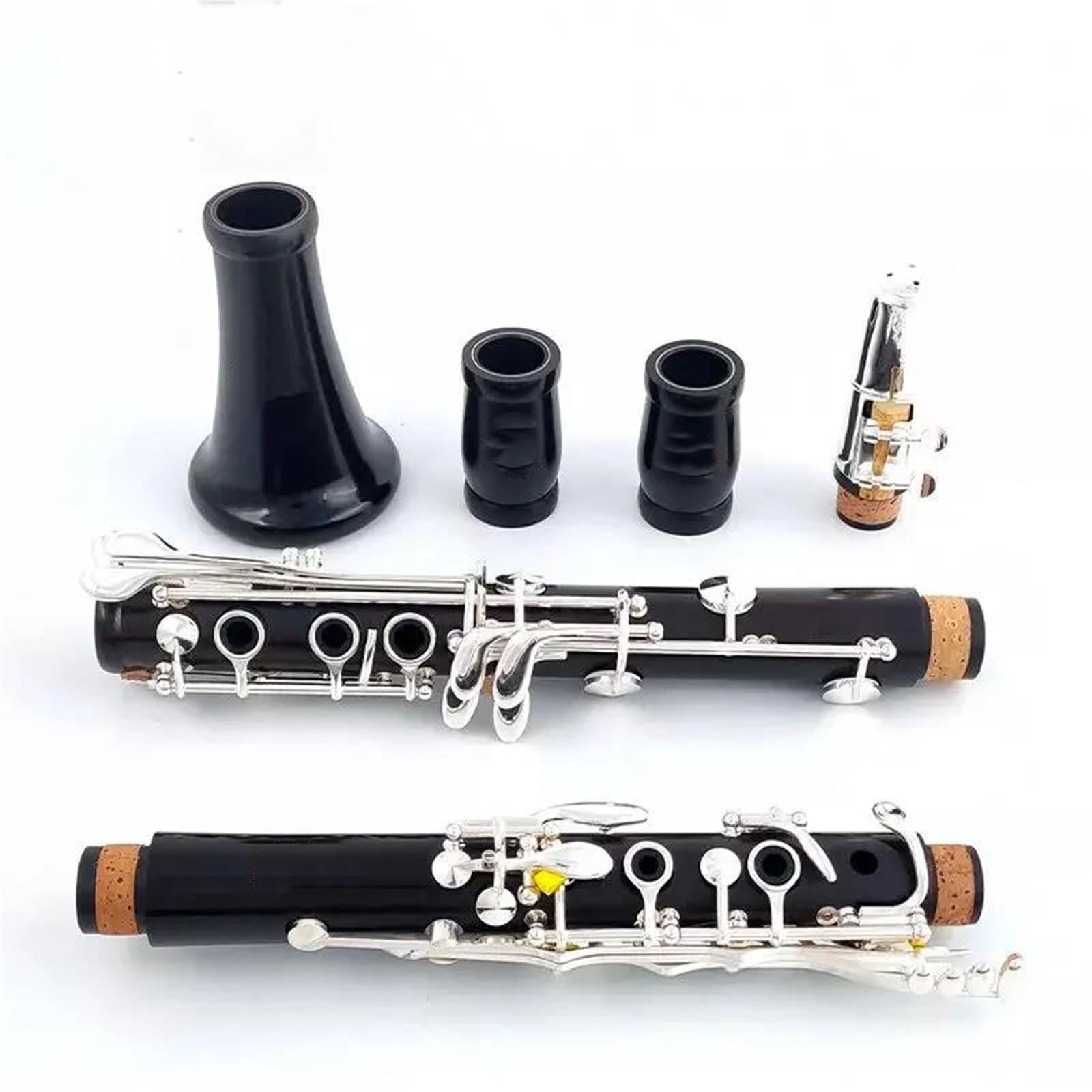 Clarinet Musical Instruments Ebony Clarinet A 17 Key Silver Plated Copper Clarinet(A)