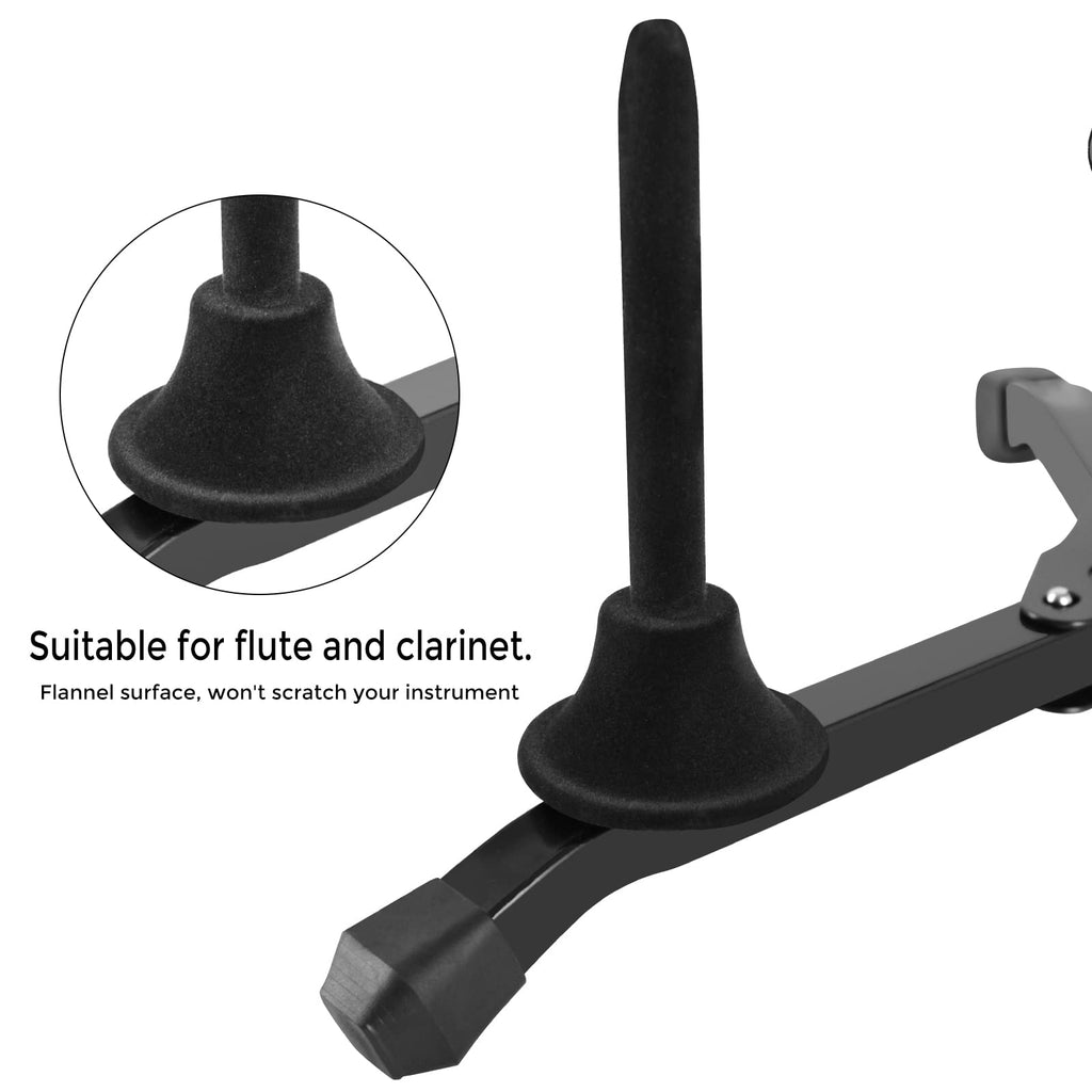 EASTROCK Alto&Tenor Saxophone Wall Stand Saxophone Wall Mount Saxophone Holder Rack (Saxophone Wall Stand), Black