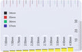 String Action Gauge Ruler PVC Guitar Setup Luthier Tool Height Measuring Card with Fraction Decimal Metric Conversion Chart for Electric Acoustic Bass Guitar Ukulele Banjo