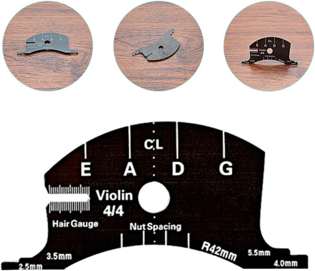 Practical Violin Bridge Measuring Tool Durable Violin Fingerboard Template for Accurate String Spacing and Positioning Essential Accessory