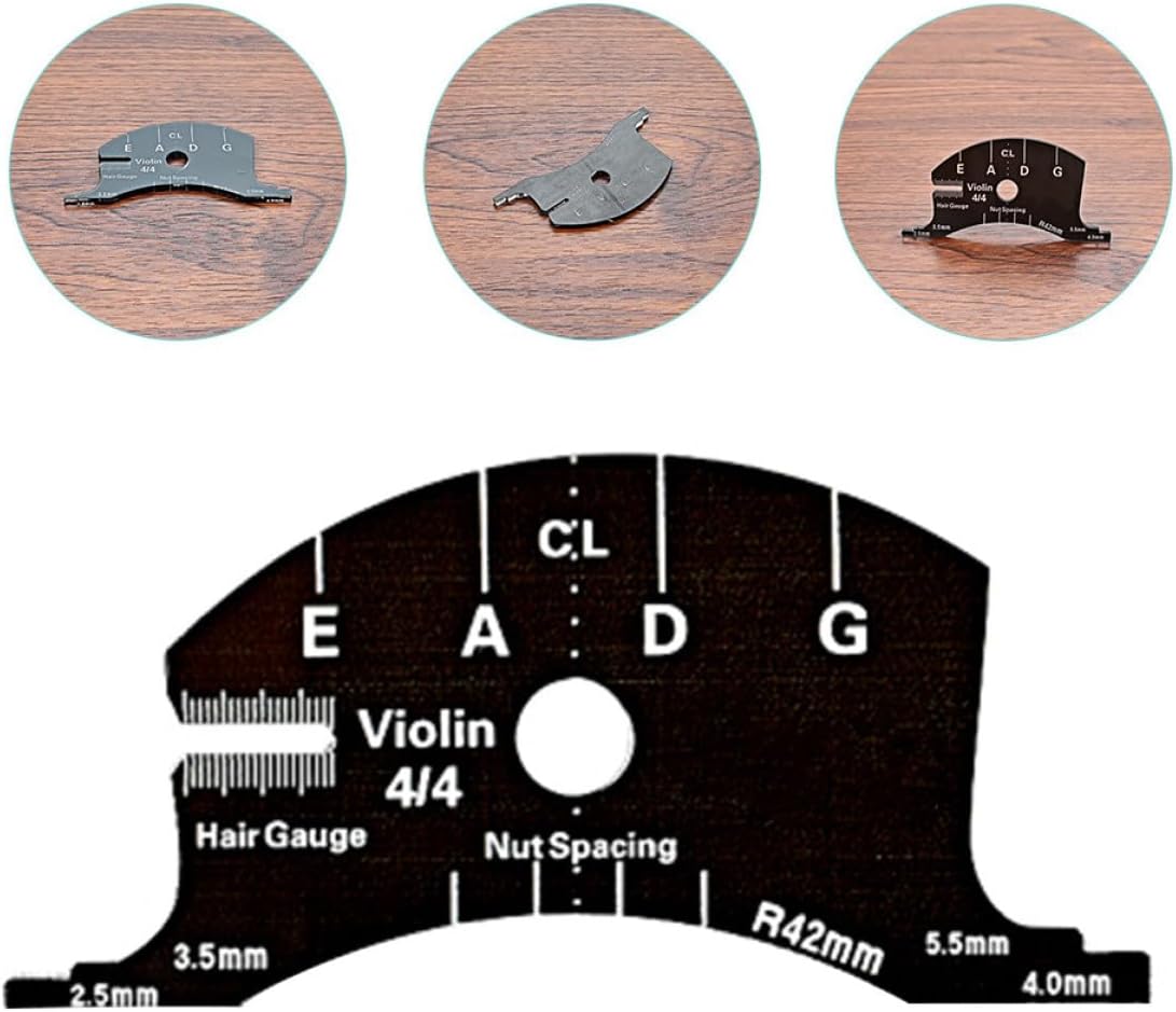 Practical Violin Bridge Measuring Tool Durable Violin Fingerboard Template for Accurate String Spacing and Positioning Essential Accessory