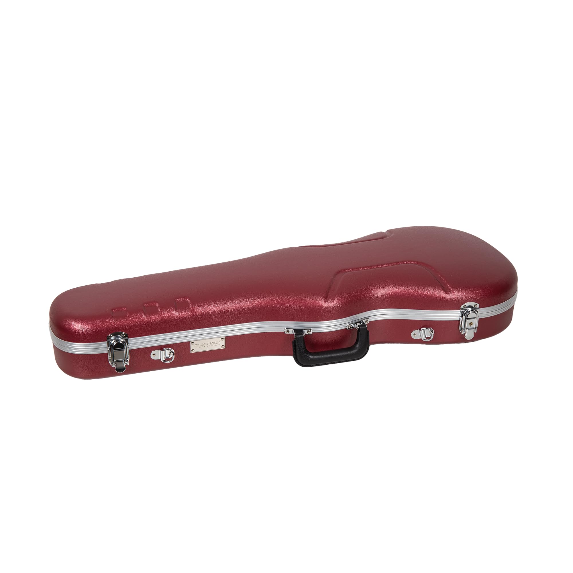 Crossrock Shaped Violin Case for 4/4 Full-Size Violin | Interior Accessory Compartment, 2 Bow Holders, Security Lock, Detachable Shoulder Straps - Black (CRA880VFBK)