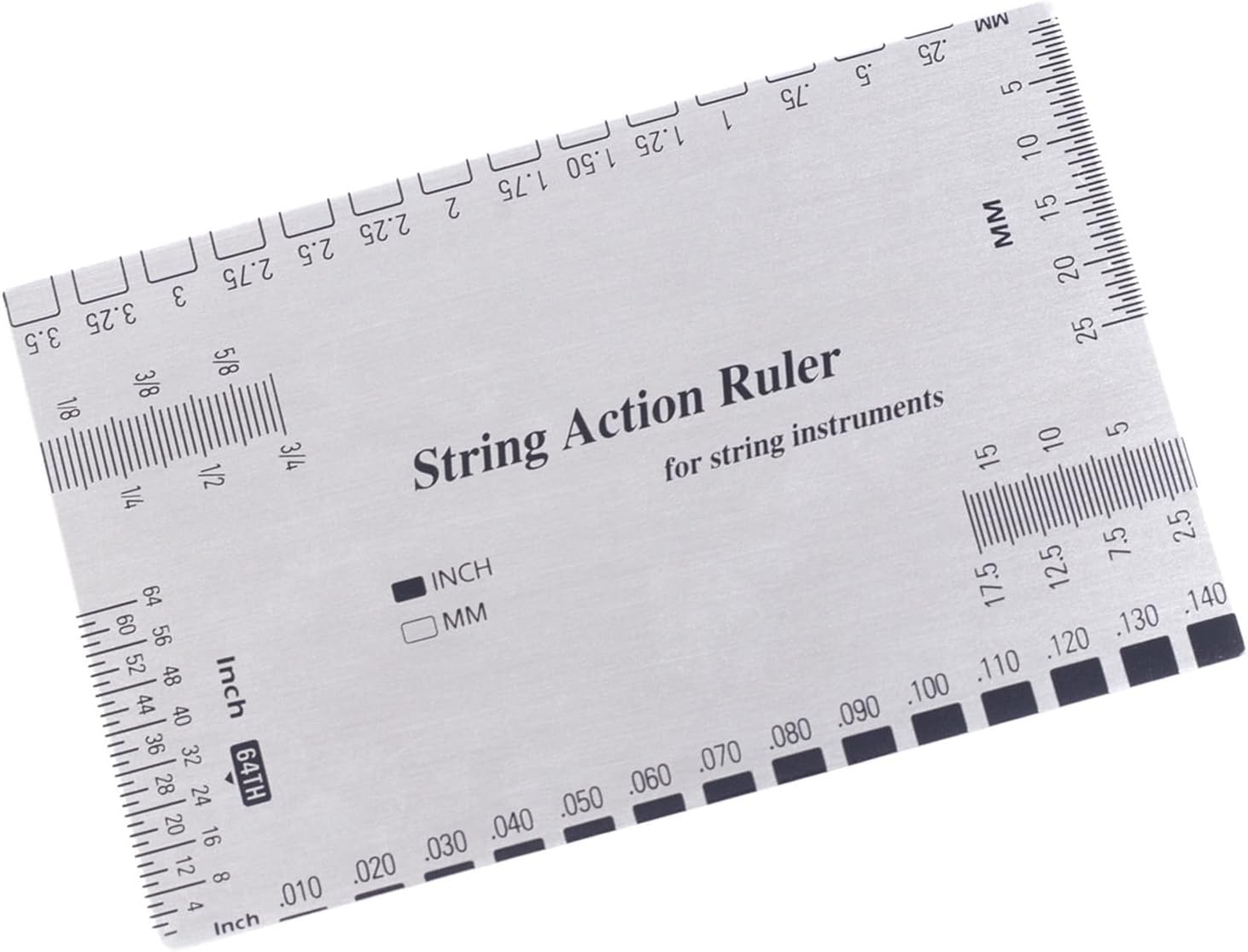 Guitar String Action Gauge Ruler Setup Tool Acoustic Guitar Setup Measuring Tool for Electric Basses Acoustic Guitar