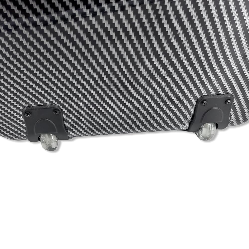 Cello Case 1/2 size With Wheels Carbon Fiber Lightweight Durable Hard Shell Travel Case,Waterproof with Carry Straps Gift for Birthday/Christmas (white)