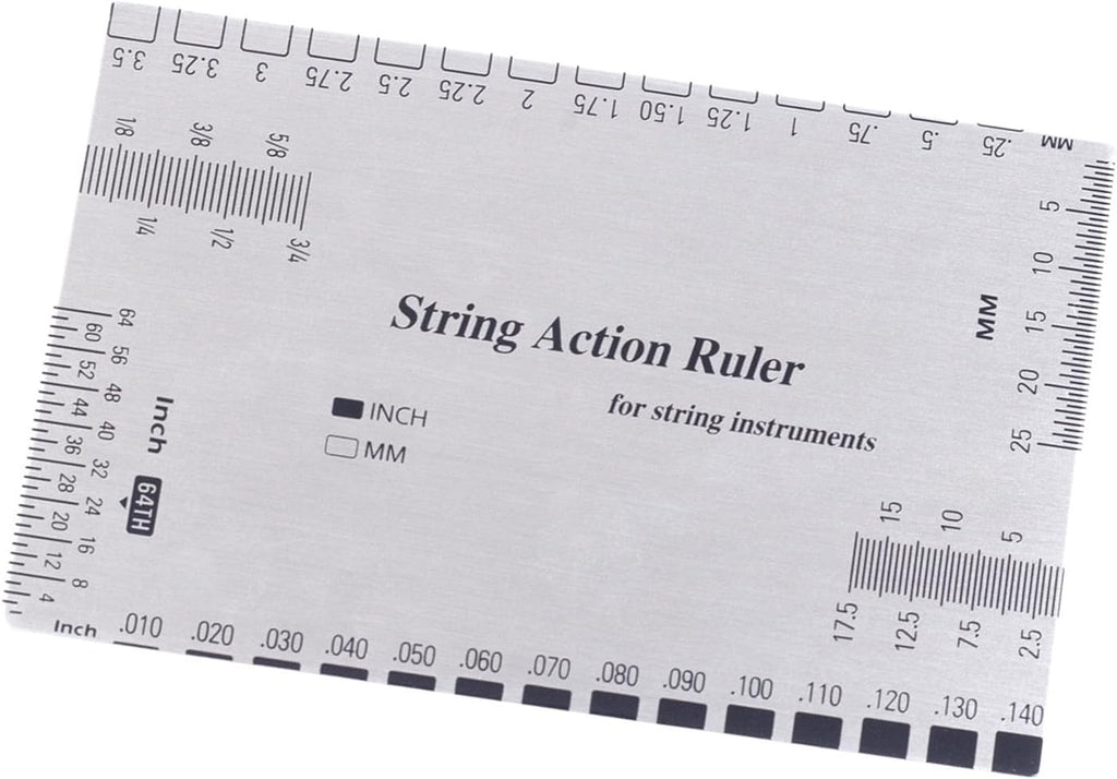 Guitar String Action Gauge Ruler Setup Tool Acoustic Guitar Setup Measuring Tool for Electric Basses Acoustic Guitar