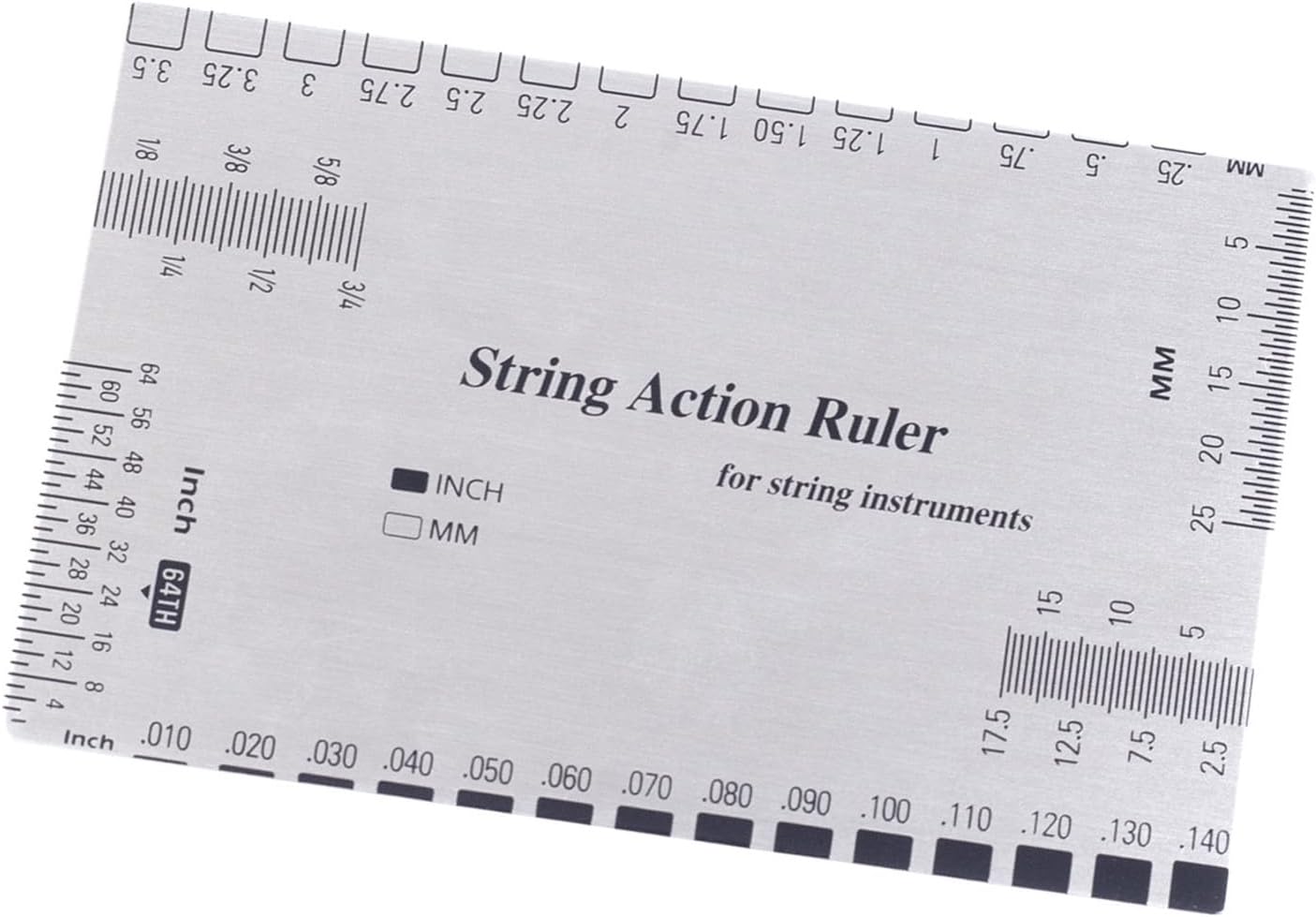 Guitar String Action Gauge Ruler Setup Tool Acoustic Guitar Setup Measuring Tool for Electric Basses Acoustic Guitar