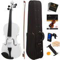 Mendini By Cecilio Violin 4/4 Full Size For Beginners - Fiddle Solidwood Kit with Hard Case - Acoustic Violins with Bow, Rosin, Tuner, Extra Strings & Bridge, Shoulder Rest and Lesson Book (Varnish)