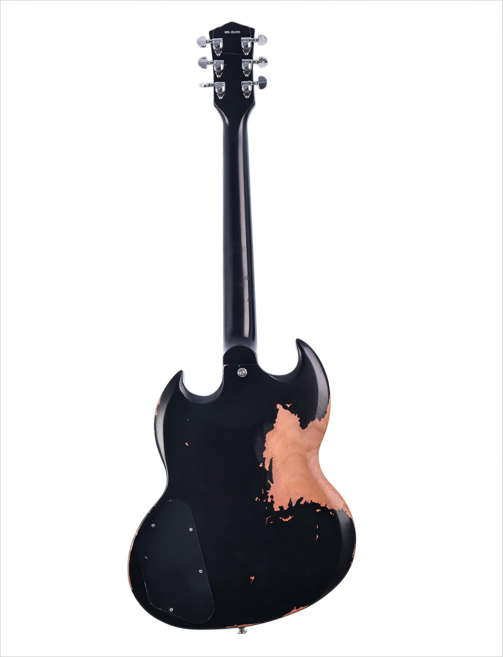 KGD Relic Electric Guitar,Solid Body Electric Guitar With Mahogany Body and Neck,Rosewood Fingerboard,Bone Nut,SG style 6-String Guitar,Professional/Electric Guitars for Adults