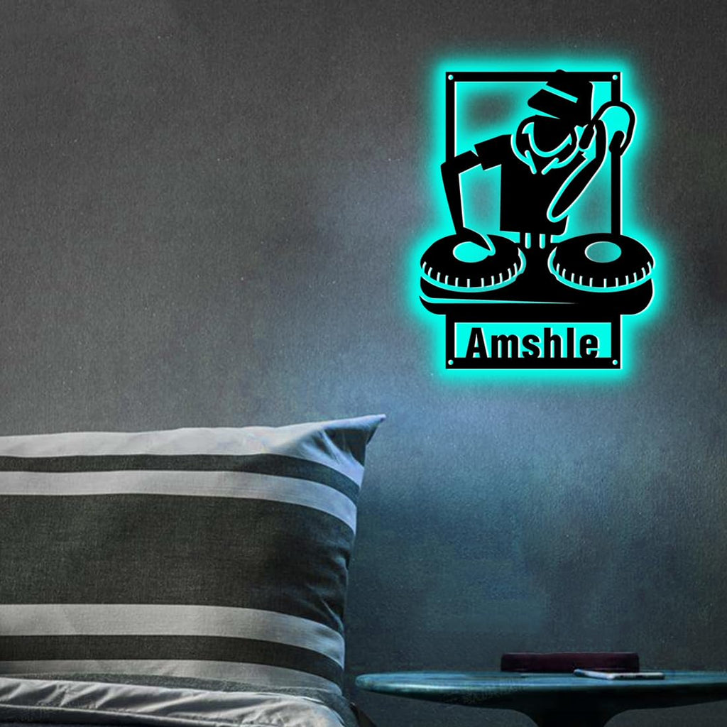 Personalzied Guitarist Name Wall Sign LED Lights Custom Cello Wall Art Music Neon Sign Electric Guitar Night Light Rock DJ LED Lamp Music Studio Plaque Musical Shed Name Plaque for Teacher