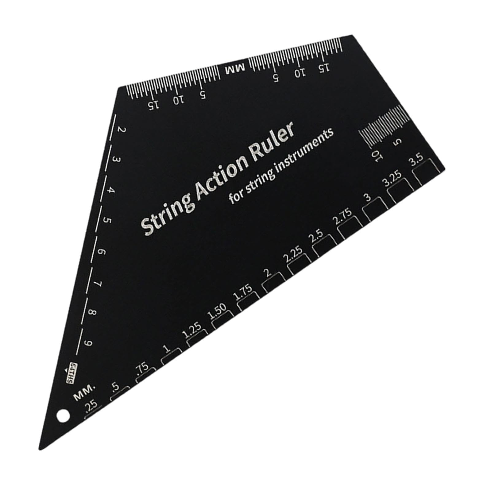 YIJU Guitar Action Gauge Ruler Stainless Action Ruler Guitar Setup Fretboard Measuring Tool for Electric Bass Suitable for Workshop Studio, square