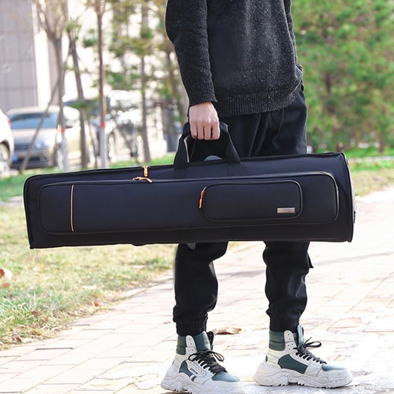 Totority Oxford Cloth Trombone Bag Double Shoulder Design Thickened Protective Musical Instrument Carrying Case for Trombone