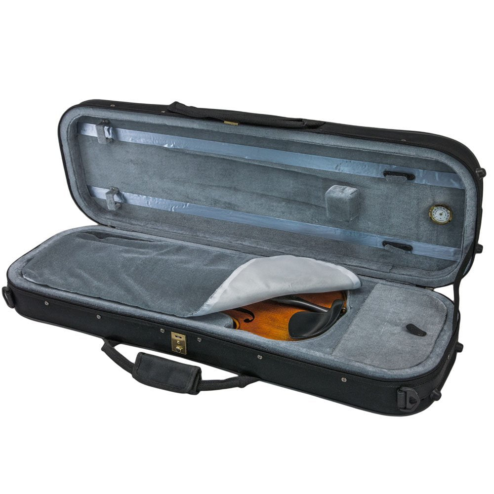 SKY Violin Triangle Case Lightweight 3/4 Size Black Color