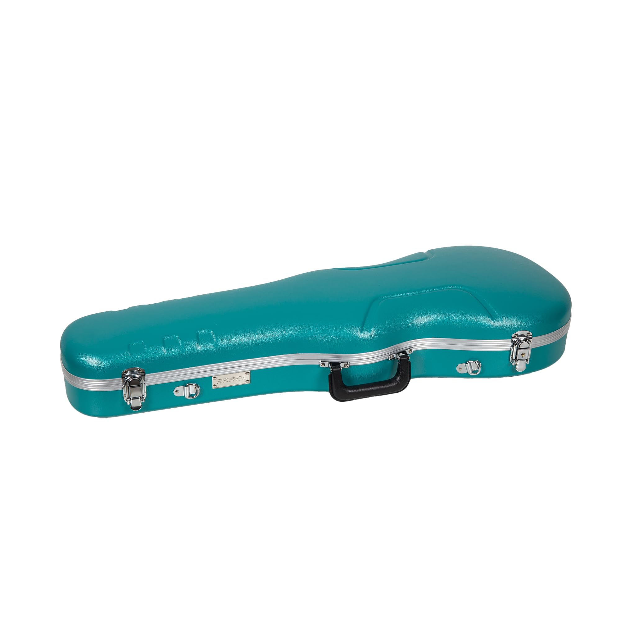 Crossrock Shaped Violin Case for 4/4 Full-Size Violin | Interior Accessory Compartment, 2 Bow Holders, Security Lock, Detachable Shoulder Straps - Black (CRA880VFBK)