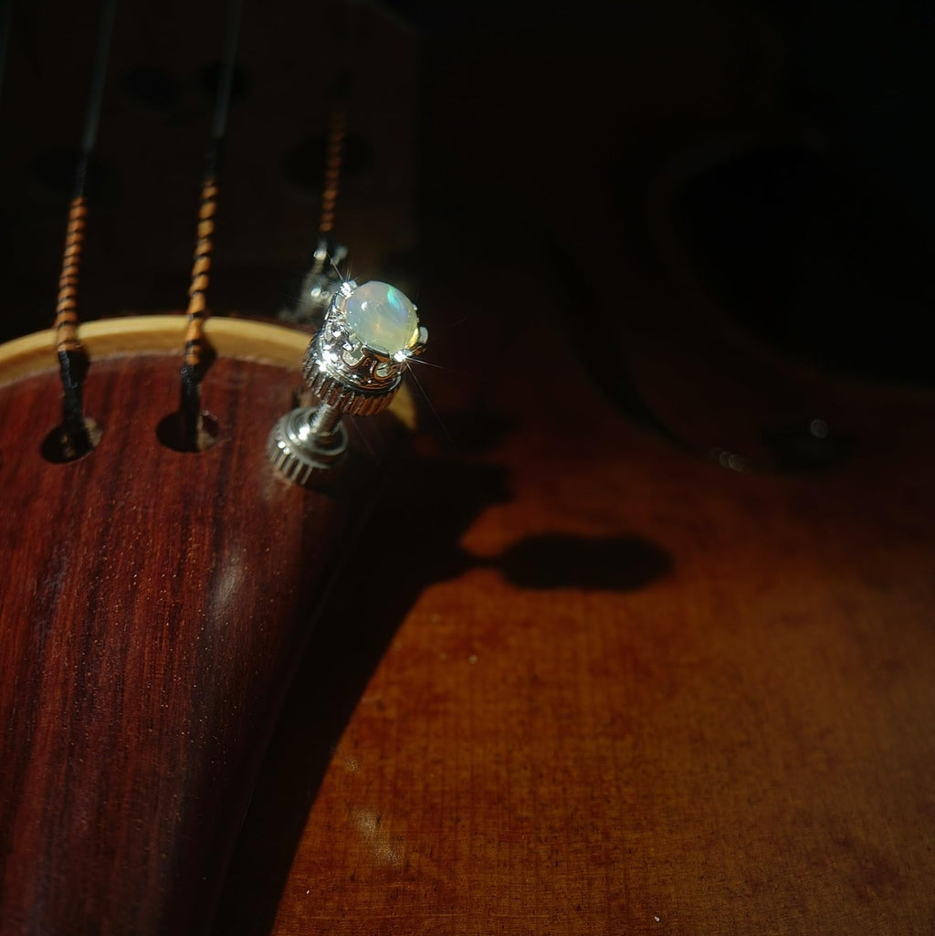 Handmade Creative Violin Fine Tuning Violin Tuners Violin Screw Violin String Adjusters for 3/4 4/4 Violins (20-Sapphire) Fiddle Fine Tuner