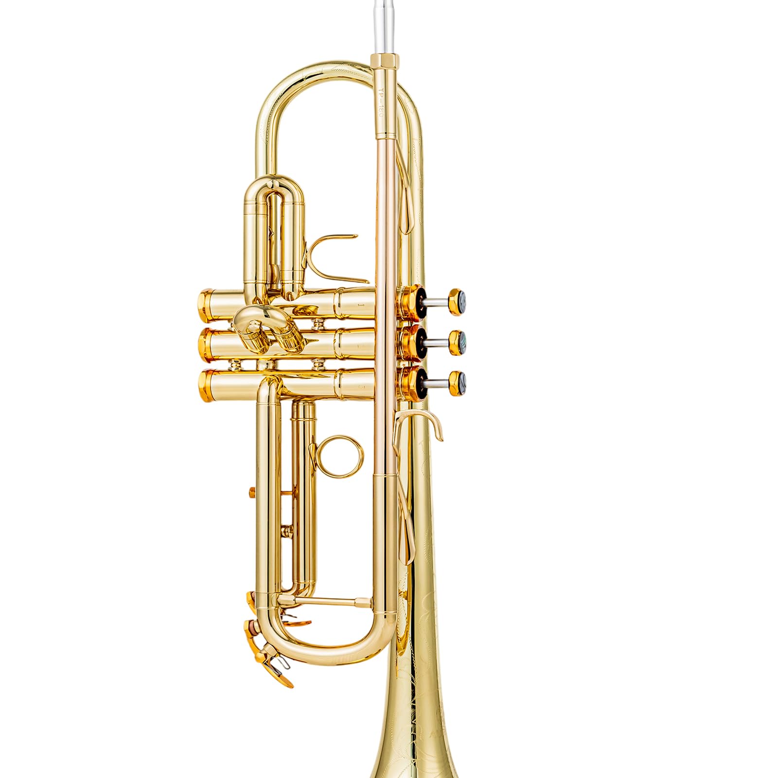 Bb trumpets red gold brass leadpipe mouthpipe advanced student professional trumpet Musical Instruments For Beginner Adults (710 gold brass)
