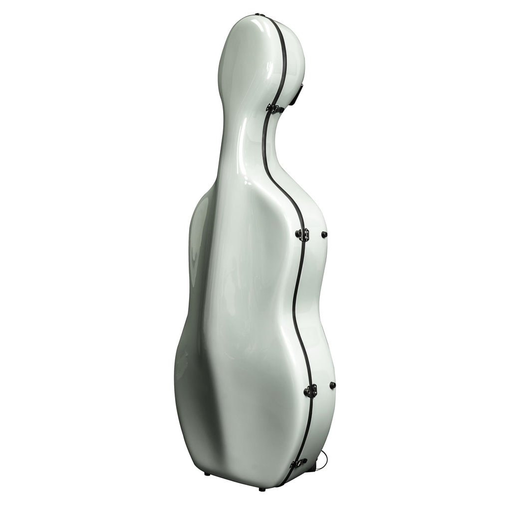 MI&VI CC-9001 Pure 100% Carbon Fiber Cello Case (Full Size) 4/4 with Wheels | Carry Straps | 8lb Lightweight | Tough Shell (3K Blue)