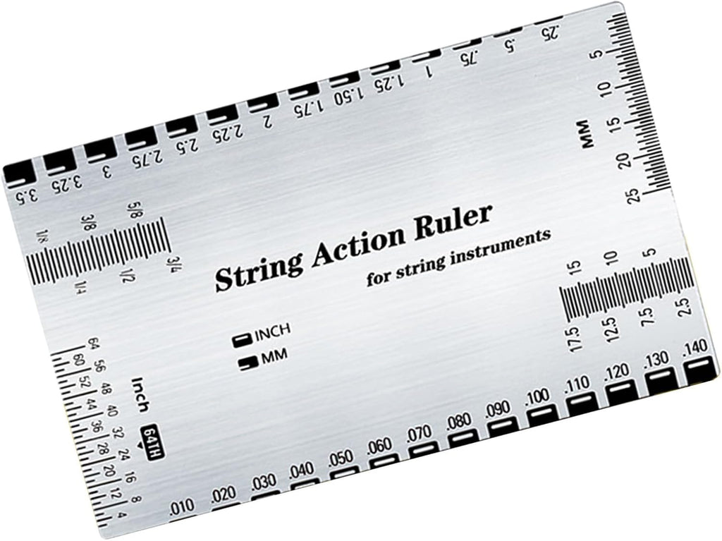 String Action Ruler Gauge Fret Leveling Guide Guitar String Measuring Tool Height Gauge Guitar Set Up Ruler Accessory