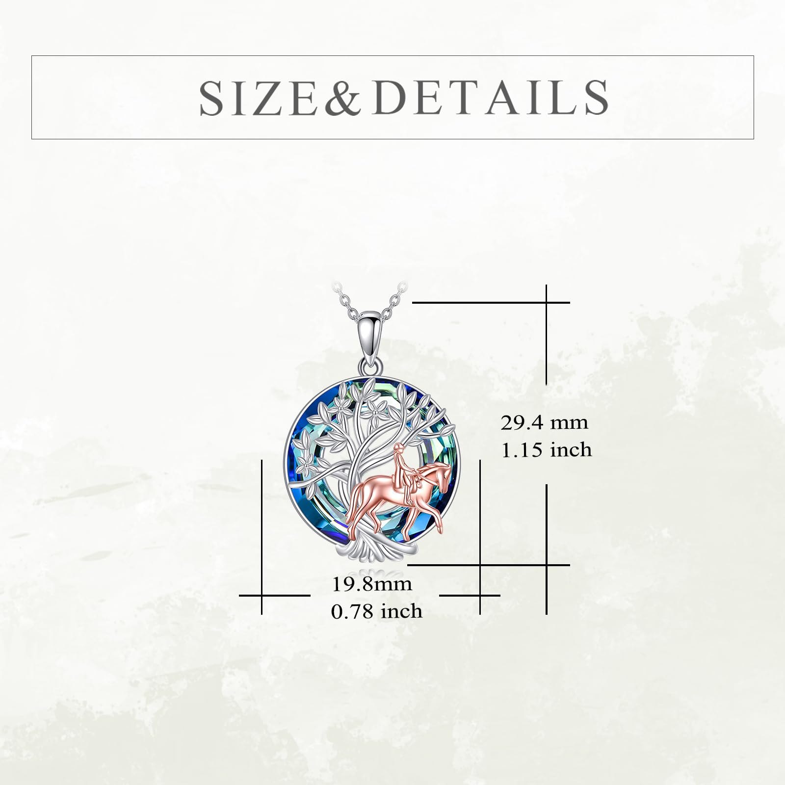 YFN Tree of Life Necklace Sterling Silver Crystal Jewelry Graduation Birthday Gifts for Women