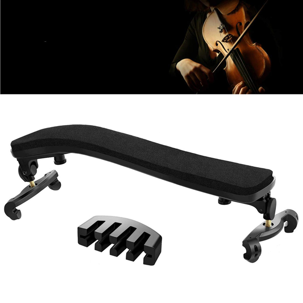 SUEWIO Violin Shoulder Rest for 4/4 Size, Premium Aluminum Alloy Violin Shoulder Rest with Thicken Comfortable Foam Pad & Height Adjustable Feet