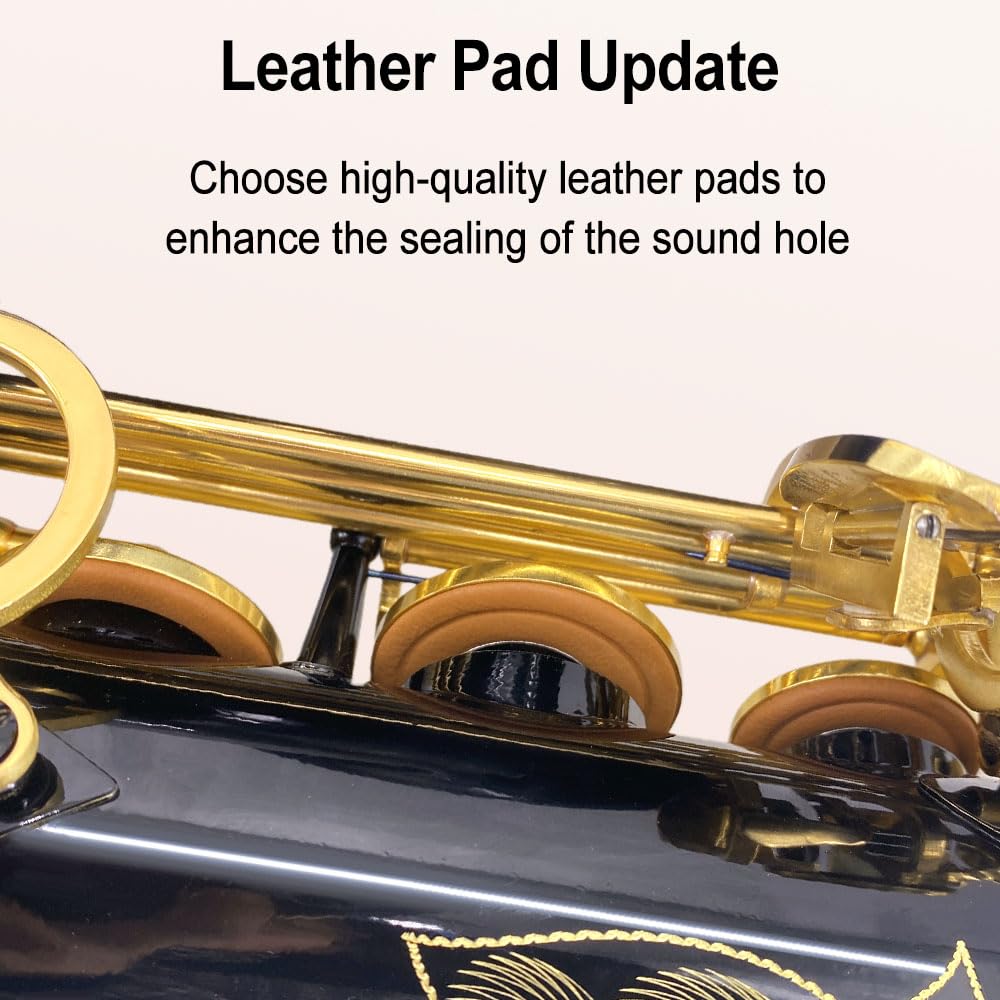 Alto Saxophone E Flat for Adults Student Sax Eb Alto Full Kit With Carrying Sax Case Mouthpiece Straps Reeds Saxophone Beginner Kit
