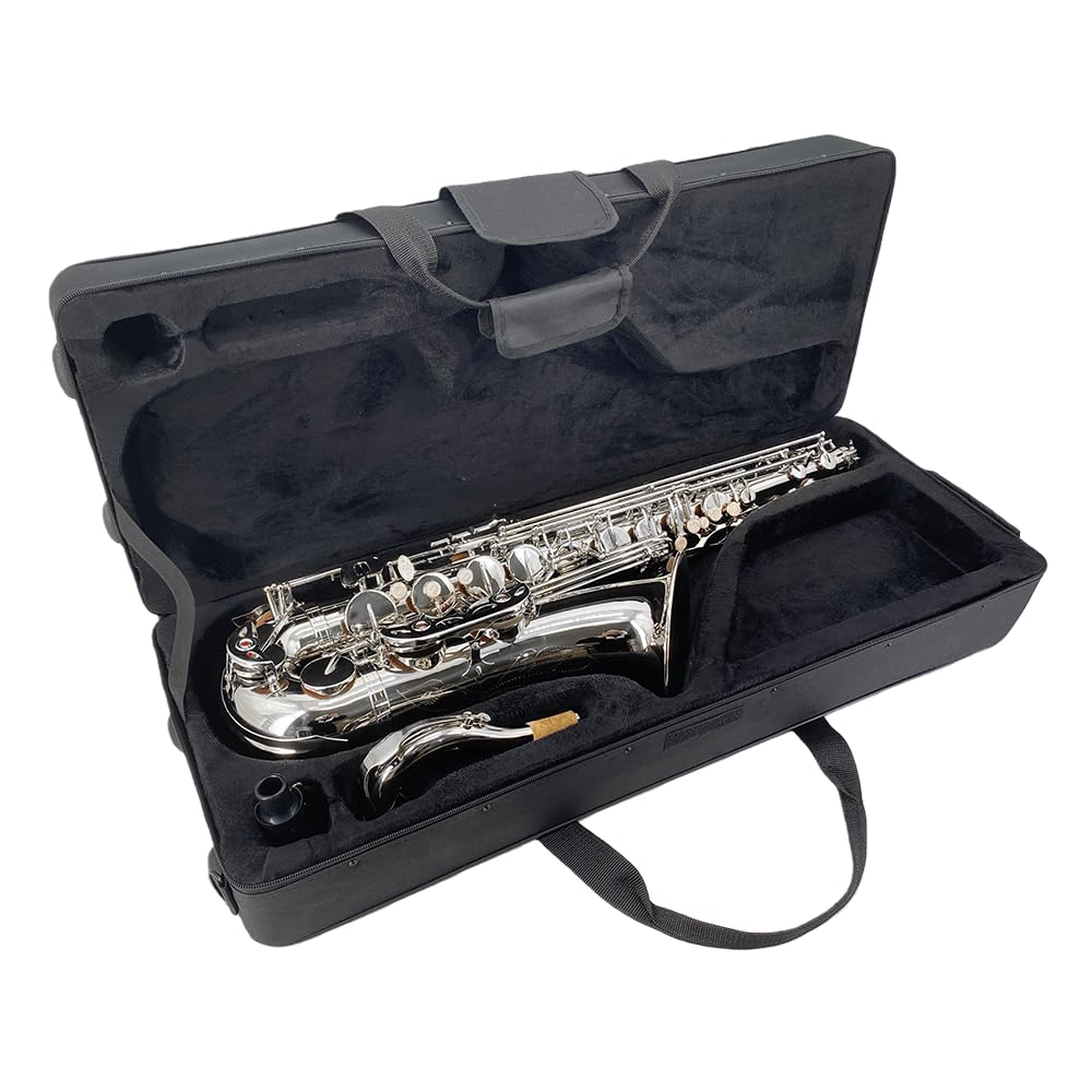 Yinfente Eb Alto Saxophone For Beginners Adult,Saxophone Student,E Flat Alto Sax Full Kit With Reeds,Pads Cushions,Hard Carrying Case,Cleaning Cloth & Rod,Mouthpiece,Gloves,Neck Strap Gold