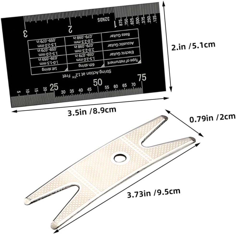 Hemoton Violin Accessories Tool String Action Ruler Guitar Setup Kit String Measuring Ruler Electric Guitar Action Easy to Use and Store
