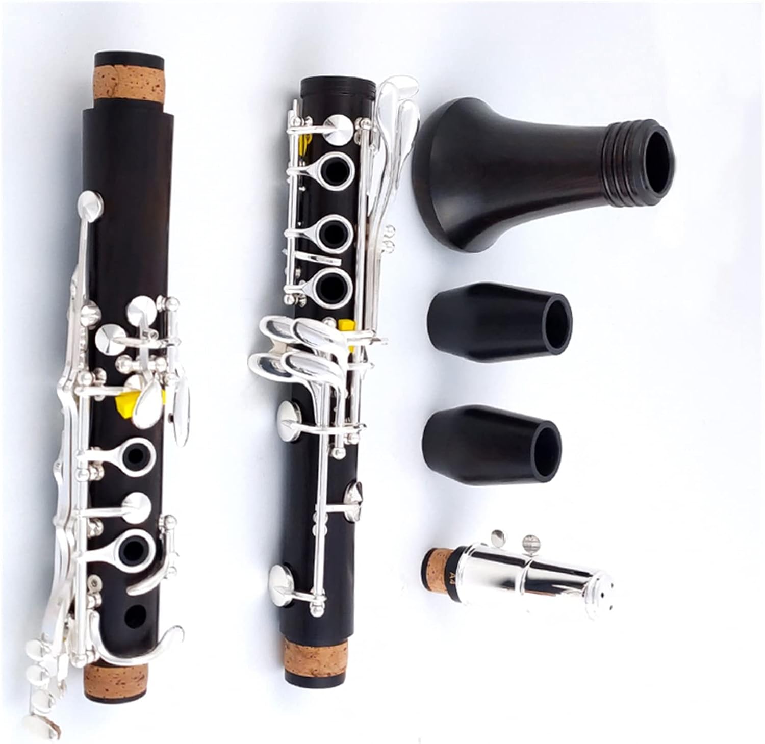 TSTS Ebony Clarinet Bb Wood Ebony Clarinet 17 Keys Professional Wind Instrument for Beginners Clarinet for Beginner