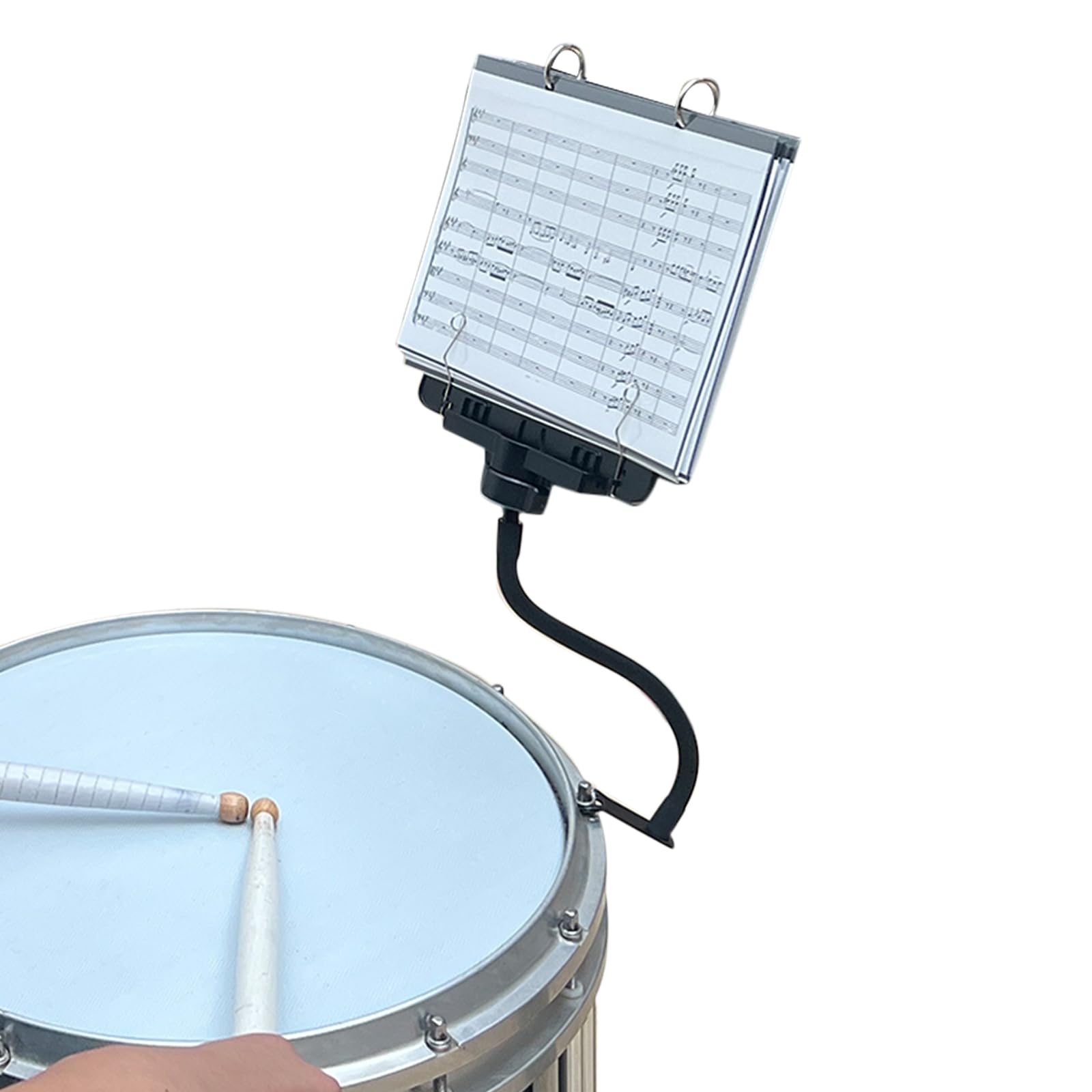 Trumpet Lyre TC10, Adjustable Marching Band Lyre for Trumpet with Flip Folder, Includes 10 Refill Sleeves