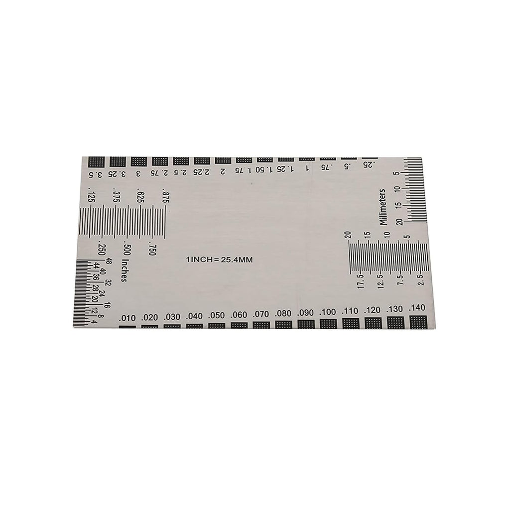 Guitar Neck Notched Straight Edge Ruler and String Action Height Gauge Set, Stainless Steel Fretboard Leveling Tool with Dual Scale for Fender 25.5" and 24.75", for Luthiers and